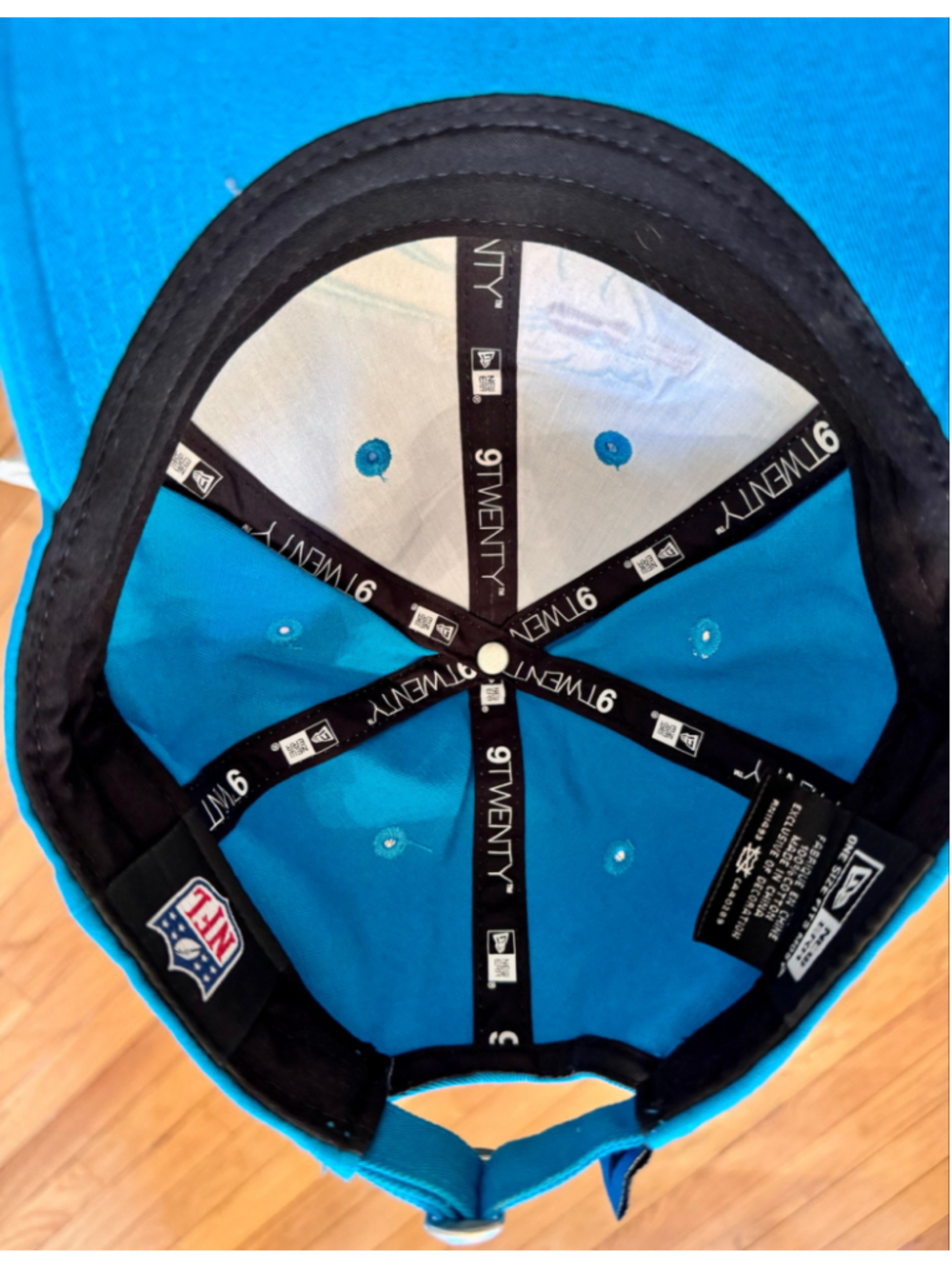 New Era Carolina Panthers One Size Blue Baseball Cap - Picture 6 of 8